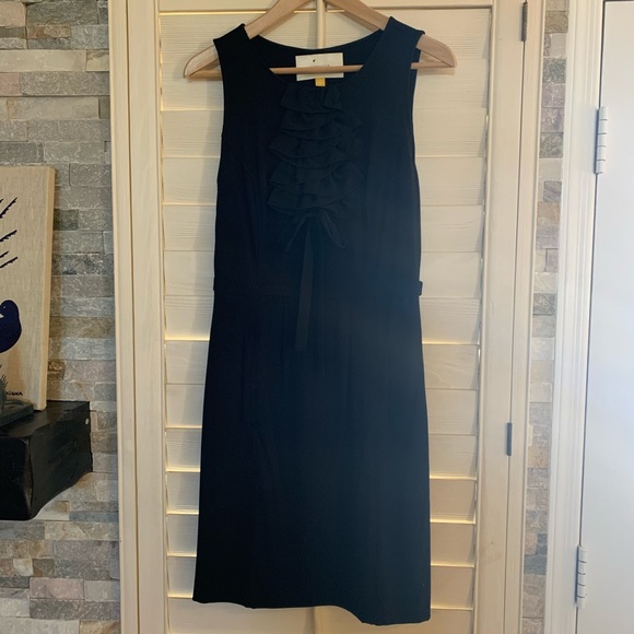 Anthro Leifsdottir Ruffle Bib Jersey Knit Dress - Picture 2 of 4